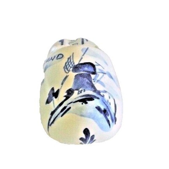 Vintage Delft Holland Windmill 3 pc Set Boot Shoe & Nappy Dish - Picture 5 of 5